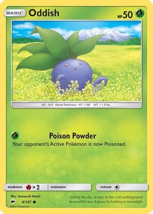 Oddish (004/147) [SM  Burning Shadows] Reverse Holofoil - Common