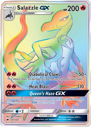 Salazzle GX (Secret) (151/147) [SM  Burning Shadows] Holofoil - Secret Rare