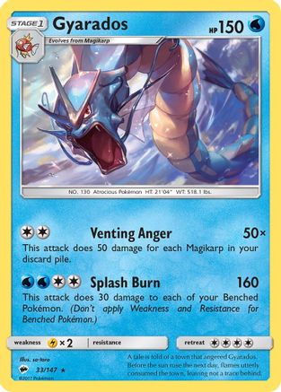 Gyarados (033/147) [SM  Burning Shadows] Holofoil - Holo Rare