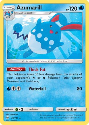 Azumarill (035/147) [SM  Burning Shadows] - Rare