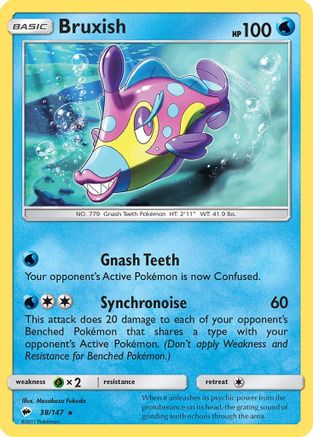 Bruxish (38/147) [SM  Burning Shadows] Reverse Holofoil - Rare