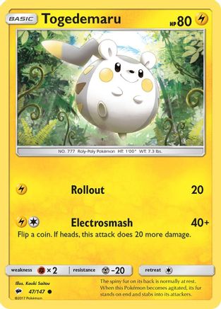 Togedemaru (047/147) [SM  Burning Shadows] - Common