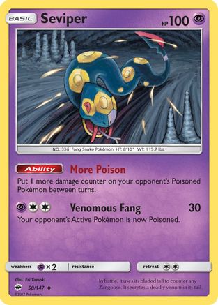 Seviper (050/147) [SM  Burning Shadows] - Uncommon