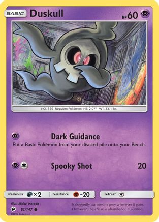 Duskull (051/147) [SM  Burning Shadows] - Common