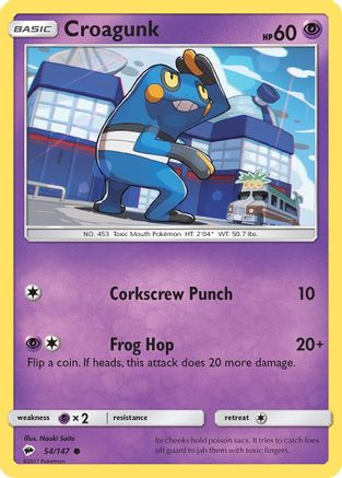 Croagunk (054/147) [SM  Burning Shadows] - Common