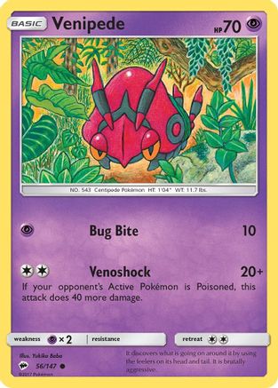 Venipede (056/147) [SM  Burning Shadows] - Common