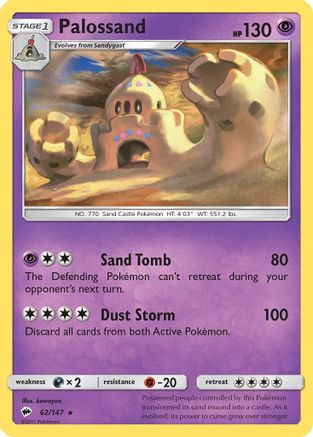 Palossand (062/147) [SM  Burning Shadows] Reverse Holofoil - Holo Rare