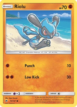 Riolu (070/147) [SM  Burning Shadows] Reverse Holofoil - Common