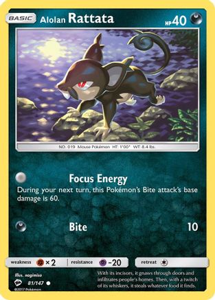 Alolan Rattata (081/147) [SM  Burning Shadows] - Common