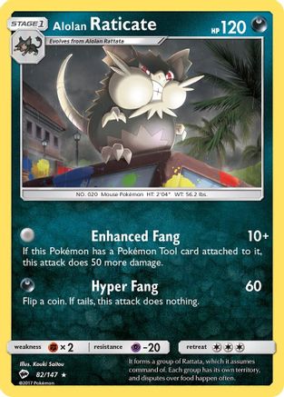 Alolan Raticate (82/147) [SM  Burning Shadows] - Rare