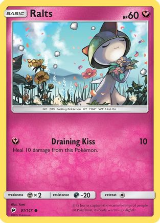 Ralts (091/147) [SM  Burning Shadows] Reverse Holofoil - Common