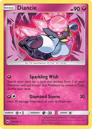 Diancie (094/147) [SM  Burning Shadows] Reverse Holofoil - Holo Rare