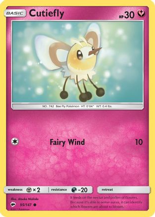 Cutiefly (095/147) [SM  Burning Shadows] - Common