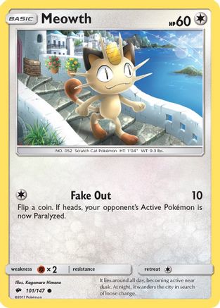 Meowth (101/147) [SM  Burning Shadows] - Common