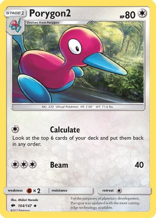 Porygon2 (104/147) [SM  Burning Shadows] - Uncommon