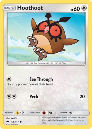Hoothoot (106/147) [SM  Burning Shadows] - Common