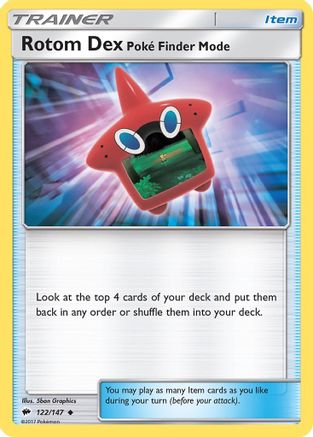Rotom Dex Poke Finder Mode (122/147) [SM  Burning Shadows] - Uncommon