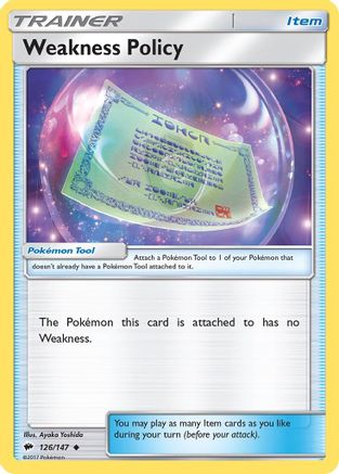 Weakness Policy (126/147) [SM  Burning Shadows] - Uncommon