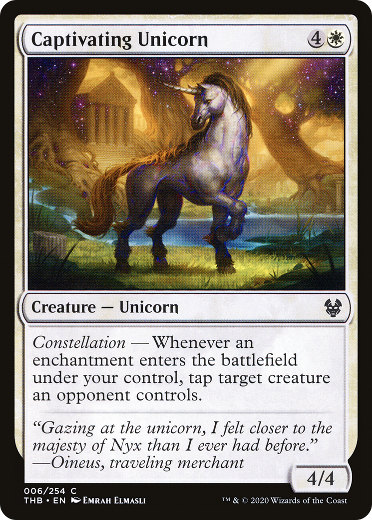 Captivating Unicorn (THB-006) [Theros Beyond Death] Foil