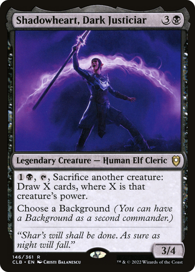 Shadowheart, Dark Justiciar (CLB-146) [Commander Legends: Battle for Baldur's Gate] Foil