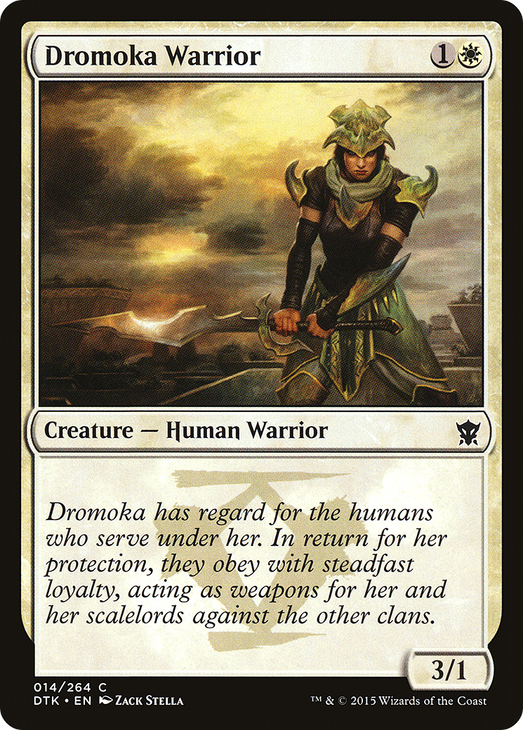 Dromoka Warrior (DTK-014) [Dragons of Tarkir] Foil