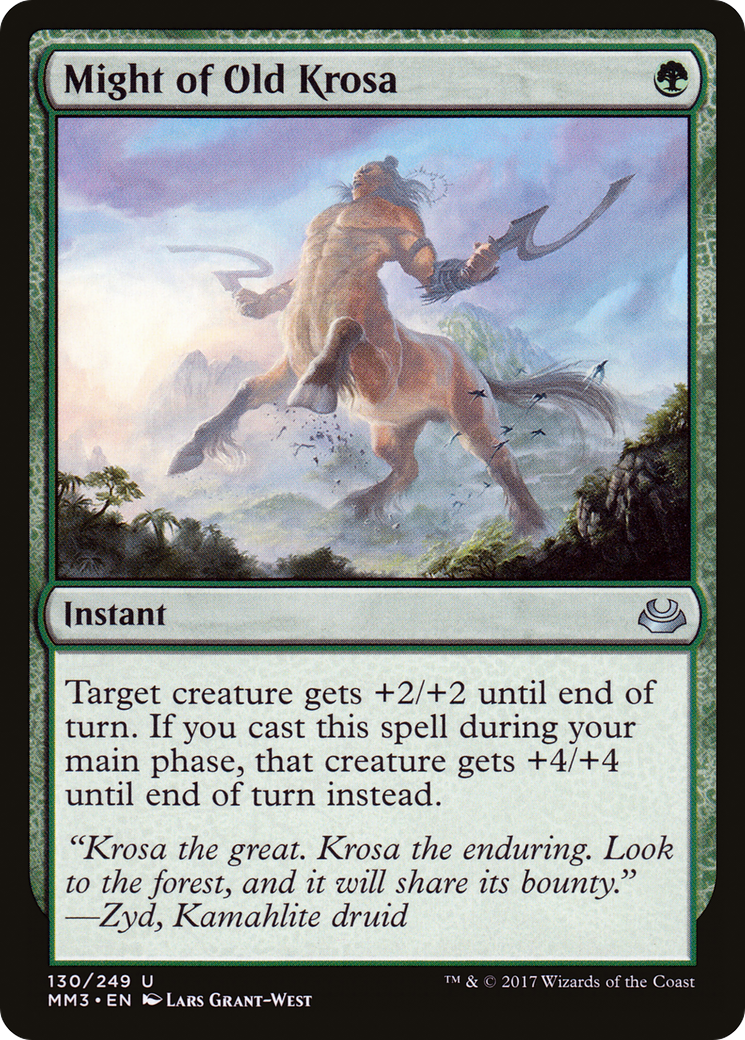 Might of Old Krosa (MM3-130) [Modern Masters 2017] Foil