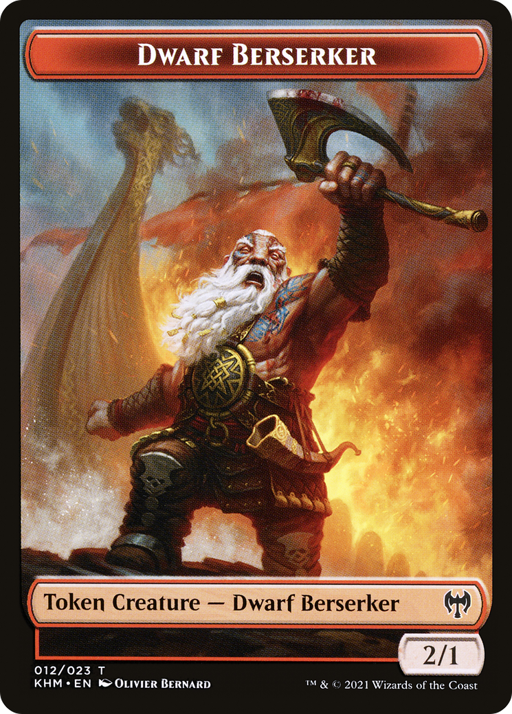 Dwarf Berserker (TKHM-012) [Kaldheim Tokens] Foil