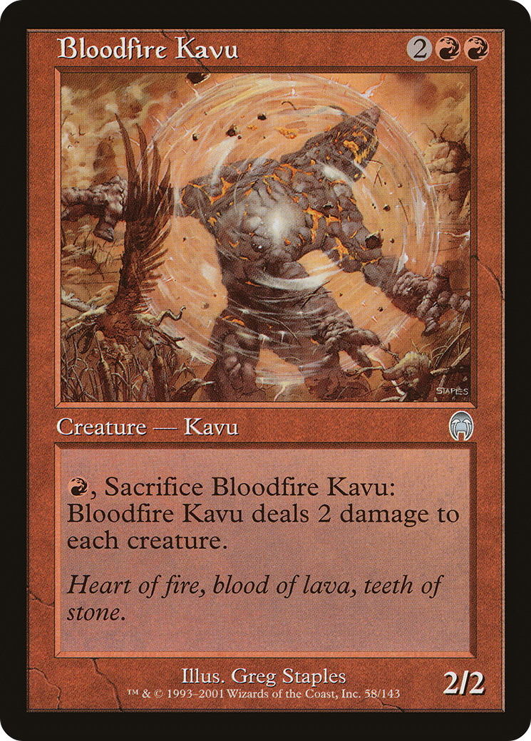 Bloodfire Kavu (APC-058) [Apocalypse] Foil