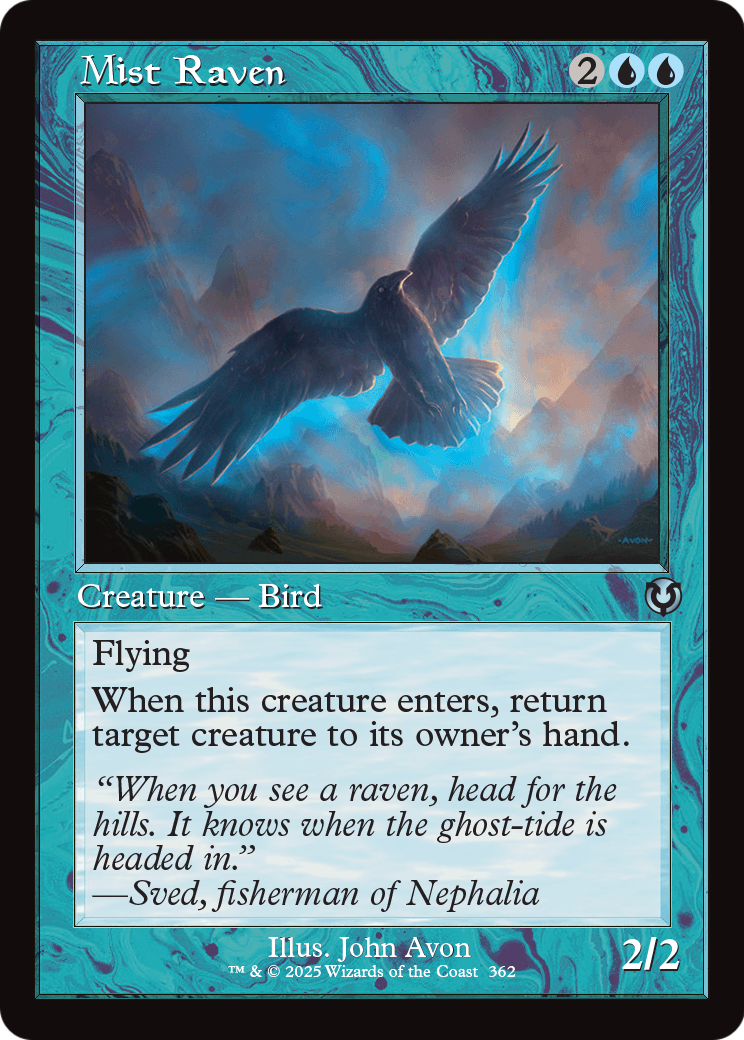 Mist Raven (Retro Frame) (INR-362) [Innistrad Remastered] Foil