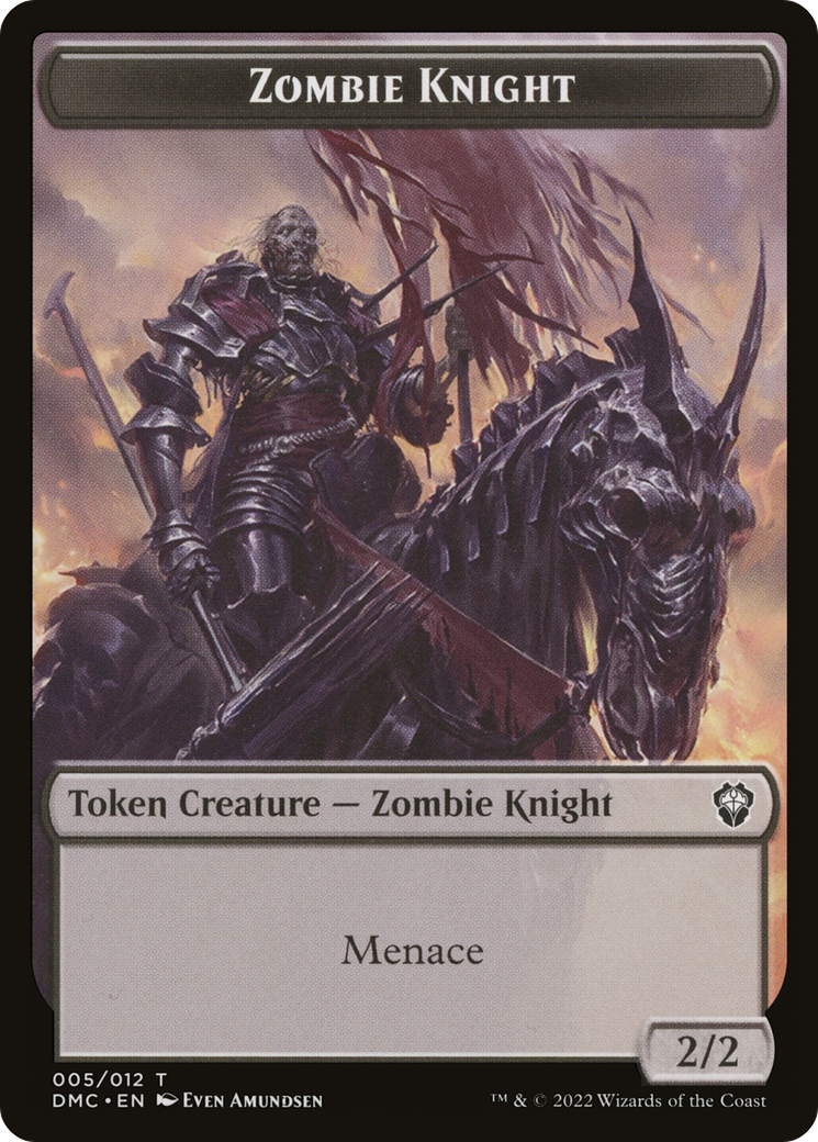 Zombie Knight (TDMC-005) [Dominaria United Commander Tokens]