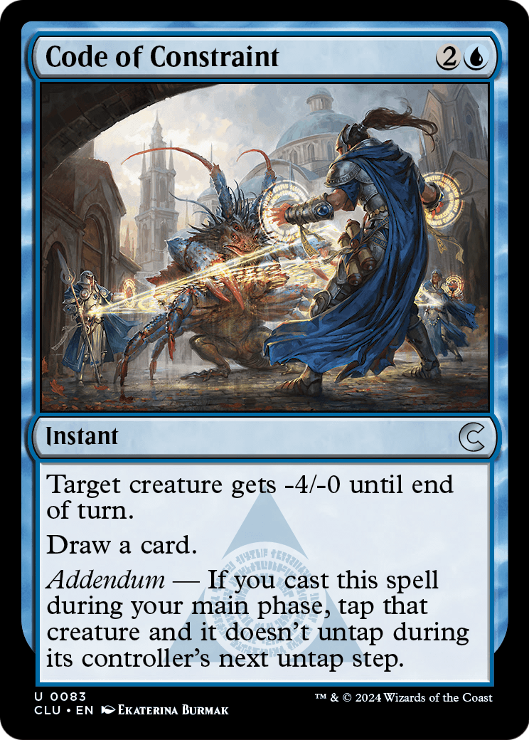 Code of Constraint (CLU-083) [Ravnica: Clue Edition]