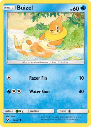 Buizel (022/73) [Shining Legends] Reverse Holofoil - Common