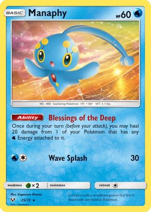 Manaphy (025/73) [Shining Legends] Holofoil - Holo Rare