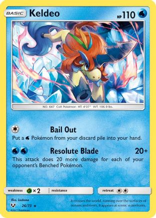 Keldeo (026/73) [Shining Legends] Holofoil - Holo Rare
