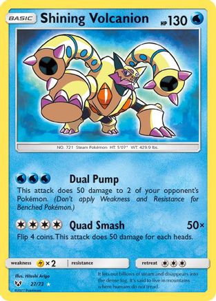 Shining Volcanion (027/73) [Shining Legends] Holofoil - Shiny Holo Rare