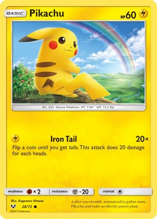 Pikachu (028/73) [Shining Legends] - Common