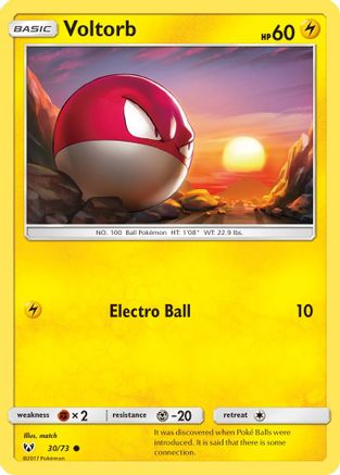 Voltorb (030/73) [Shining Legends] Reverse Holofoil - Common
