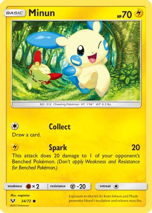 Minun (034/73) [Shining Legends] - Common