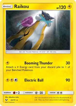 Raikou (032/73) [Shining Legends] Reverse Holofoil - Holo Rare