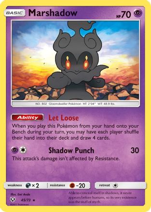 Marshadow (045/73) [Shining Legends] Reverse Holofoil - Holo Rare