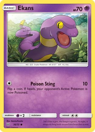 Ekans (036/73) [Shining Legends] Reverse Holofoil - Common