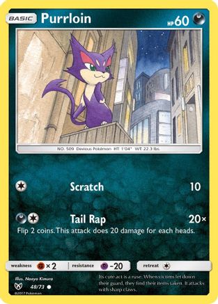 Purrloin (48/73) [Shining Legends] Reverse Holofoil - Common