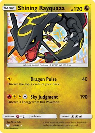 Shining Rayquaza (056/73) [Shining Legends] Holofoil - Shiny Holo Rare