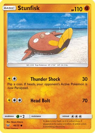 Stunfisk (046/73) [Shining Legends] Reverse Holofoil - Common