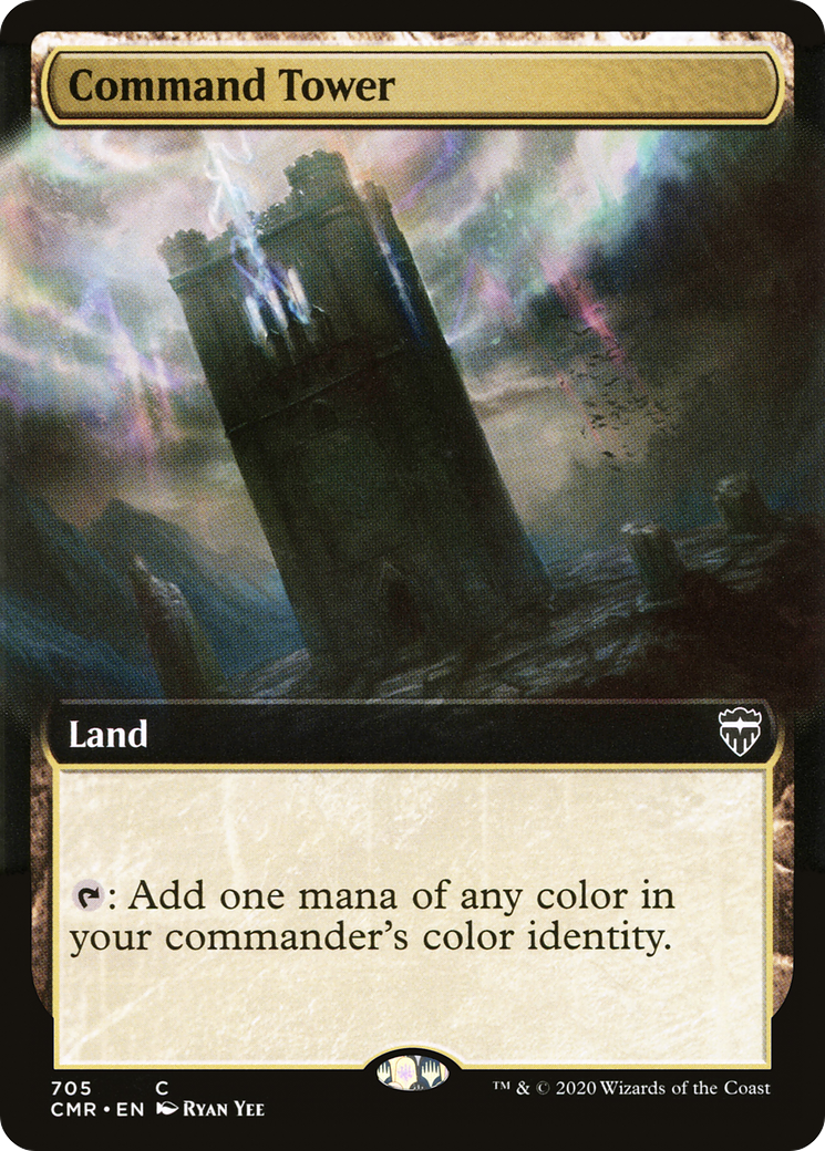 Command Tower (Extended Art) (CMR-705) [Commander Legends] Foil