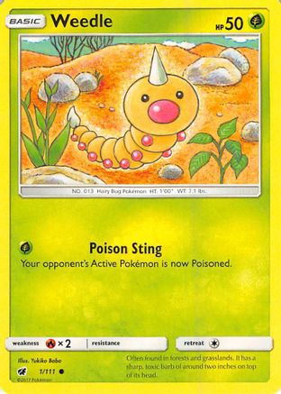 Weedle (001/111) [SM  Crimson Invasion] - Common