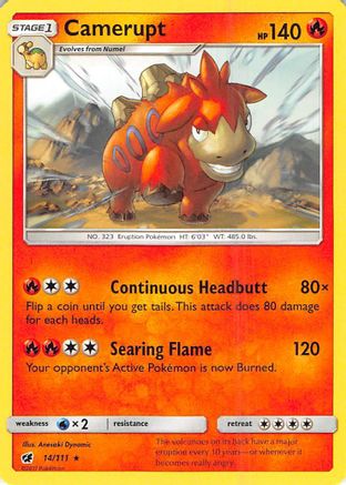 Camerupt (14/111) [SM  Crimson Invasion] - Rare