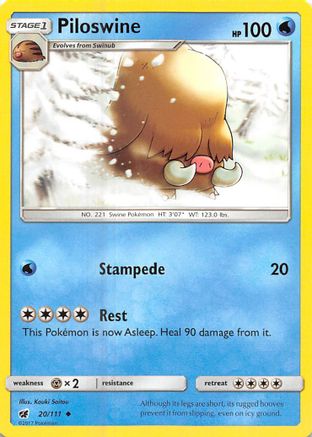 Piloswine (020/111) [SM  Crimson Invasion] - Uncommon
