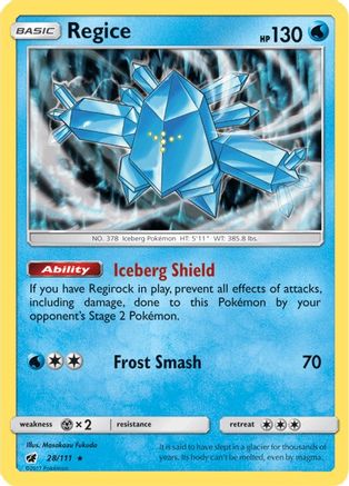 Regice (028/111) [SM  Crimson Invasion] Holofoil - Holo Rare