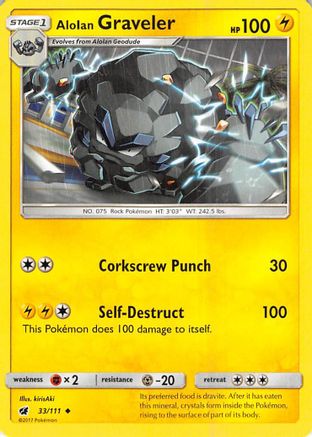 Alolan Graveler (33/111) [SM  Crimson Invasion] - Uncommon